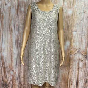 R & M Beaded‎ Neck Lace Cocktail Dress